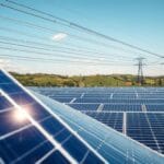 solar panels on a field
